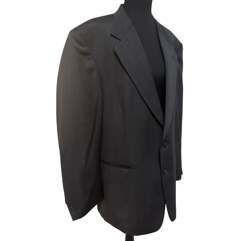 Stafford Executive Blazer Sport Coat 100% Wool Two Button Closure 44R‎